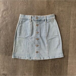 3/$10 Blue Button Down Jean Skirt